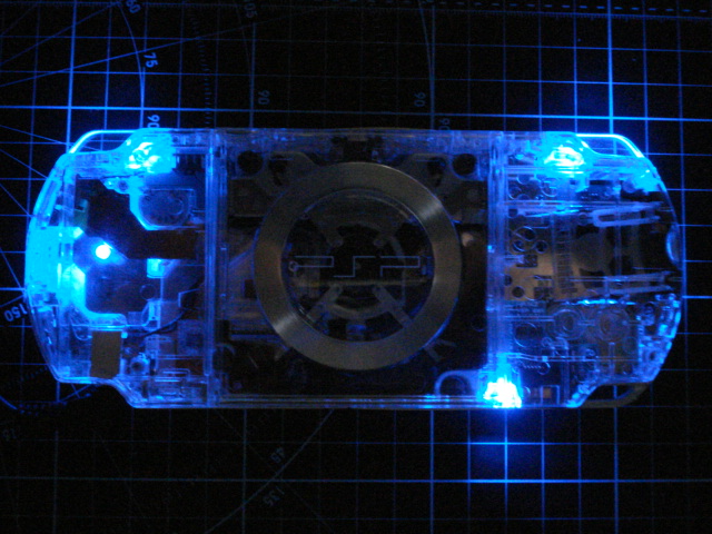 画像: PSP 「L」「R」ボタン 単色LEDカスタム サウンド連動